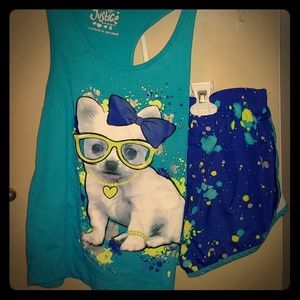 Justice Matching Summer Tank/Shorts Set